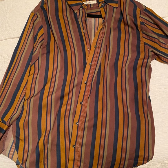 Free people All Smiles Silk Shirt - Picture 2 of 7